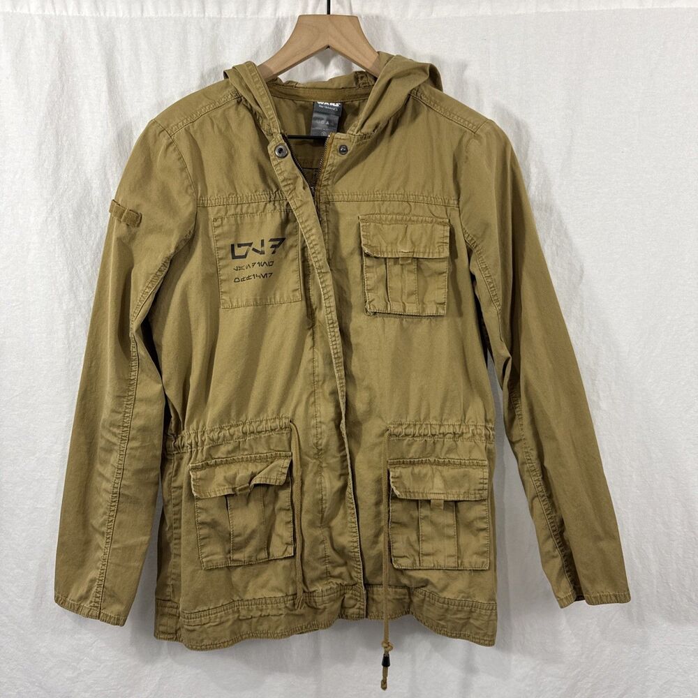 Her Universe Star Wars The Last Jedi Rose Jacket Tan Utility Womens Sz S Cotton